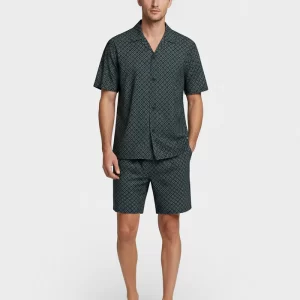 Pijama Homem Impetus Curto com Botões em Lyocell